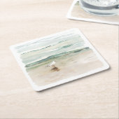 Beach Seagull Cove Kartonnen Onderzetters (Schuin)