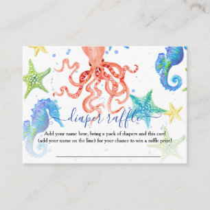 Beach Seahorse Octopus Starfish Colorful Baby Visitekaartje