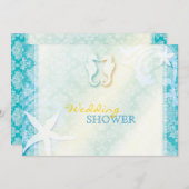 Beach Seahorse Wedding Couples Shower Kaart (Voorkant / Achterkant)