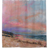 Beach Seascape Fine Art Beach Painting Douchegordijn (Voorkant)