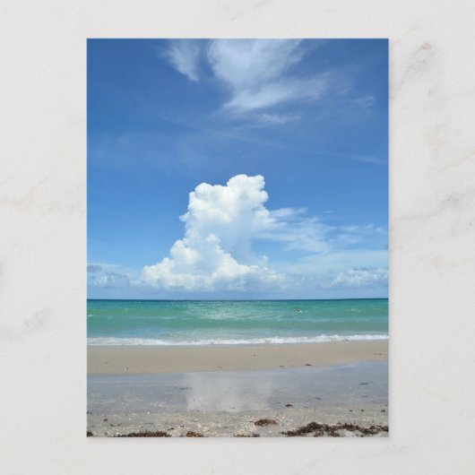 Beach Seascape met Storm Clouds Photographic Briefkaart (Voorkant)