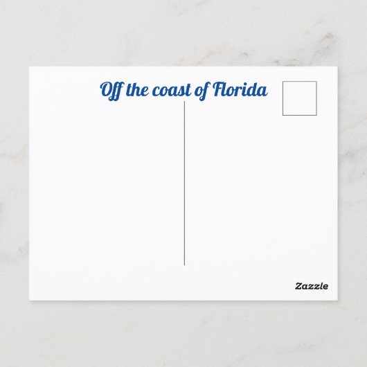 Beach Seascape met Storm Clouds Photographic Briefkaart (Achterkant)