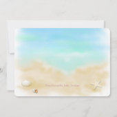 Beach Seashell Baby Girl Shower Kaart (Achterkant)