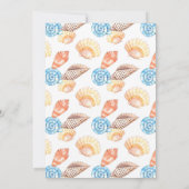 Beach Seashell bruidsdouche uitnodiging (Achterkant)