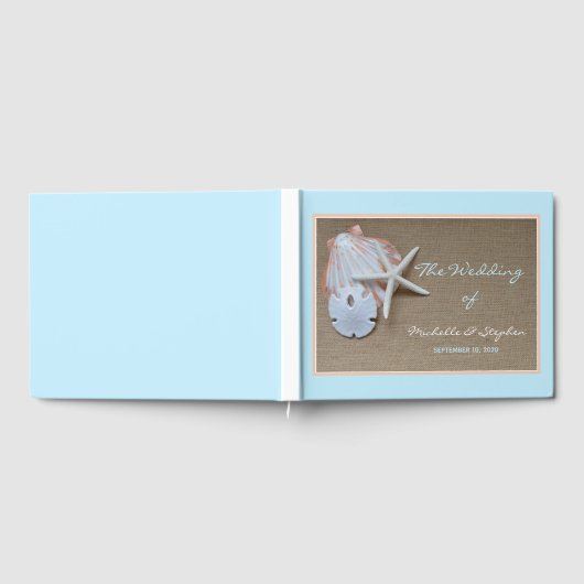 Beach Seashell Bruiloft Gastenboek (Volledig)
