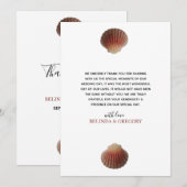 Beach Seashell Clams Weddenschap Hartelijk dank Bedankkaart (Voorkant / Achterkant)