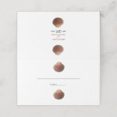 Beach Seashell Clams Weddenschap Place Card Plaatskaartje (Buitenkant ongevouwen)