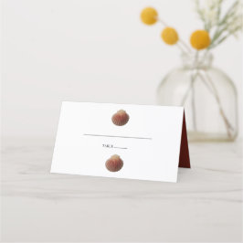 Beach Seashell Clams Weddenschap Place Card Plaatskaartje