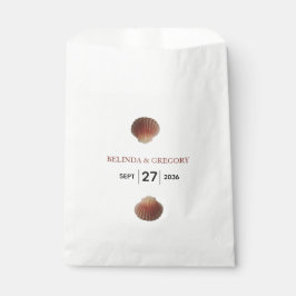 Beach Seashell Clams Wedding Bedankzakje