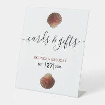 Beach Seashell Clams Wedding Cards & Gifts