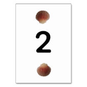 Beach Seashell Clams Wedding Kaart (Achterkant)
