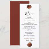 Beach Seashell Clams Wedding Menu (Voorkant / Achterkant)