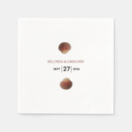 Beach Seashell Clams Wedding Servet