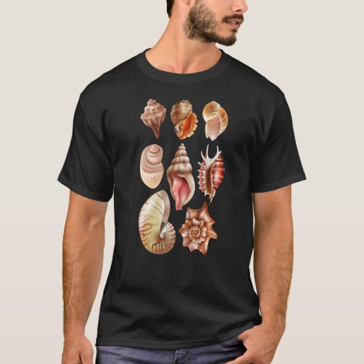 Beach Seashell Collector Shelling Seashells T-shirt (Voorkant)