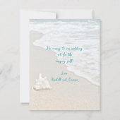 Beach Seashell Dank u Kaart bericht (Achterkant)