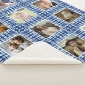 Beach Seashell Faux Quilted Nautical Photo Collage Sherpa Deken (3/4)