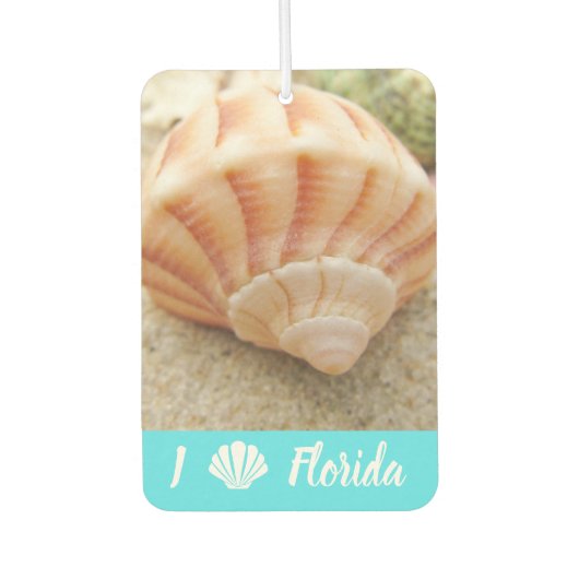 Beach Seashell Florida Aqua Blue Luchtverfrisser (Voorkant)