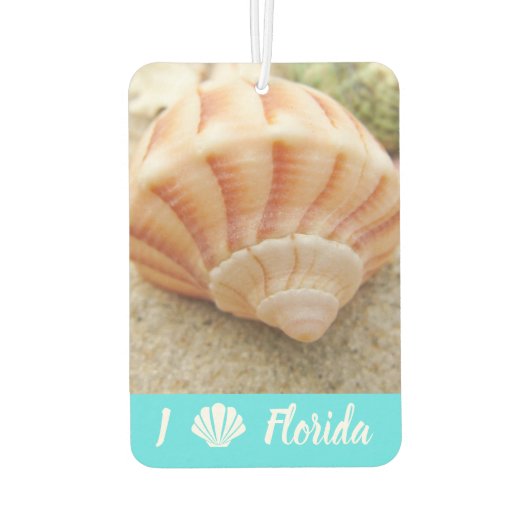 Beach Seashell Florida Aqua Blue Luchtverfrisser (Achterkant)