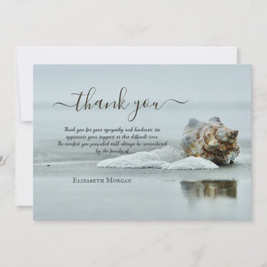 Beach Seashell Fotoviering van het leven Bedankkaart (Voorkant)