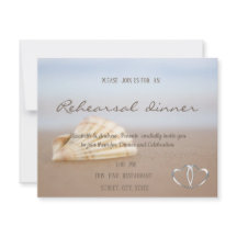 Beach Seashell, Hearts Rehearsal Dinner