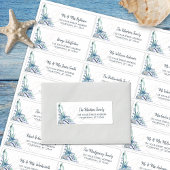 Beach Seashell Ocean Wedding Guest Adresetiketten Sticker