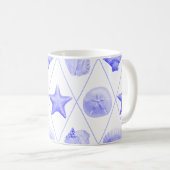 Beach Seashell Patroon Koffiemok (Voorkant rechts)