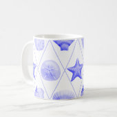 Beach Seashell Patroon Koffiemok (Voorkant links)