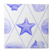 Beach Seashell Patroon Tegeltje (Voorkant)