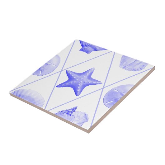 Beach Seashell Patroon Tegeltje (Zijkant)