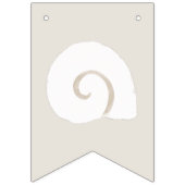 Beach Seashell Sandcastle Zeester Gelukkige Verjaa Vlaggetjes (Eerste vlag)