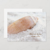 Beach Seashell Save the Date Wedding Briefkaart (Voorkant / Achterkant)