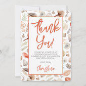 Beach Seashell Seaside Theme Party Bedankkaart (Voorkant)