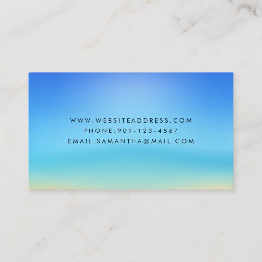 Beach Seashell Visitekaartje (Achterkant)