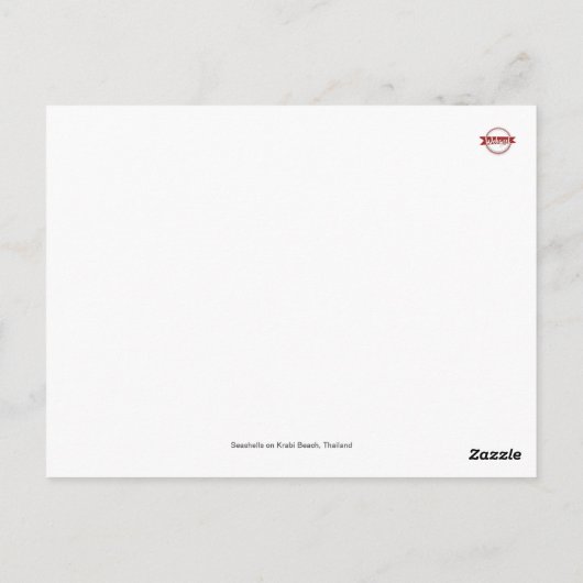 Beach Seashells at Krabi Thailand, Briefkaart (Achterkant)