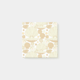 Beach Seashells Beige and White Post-it® Notes
