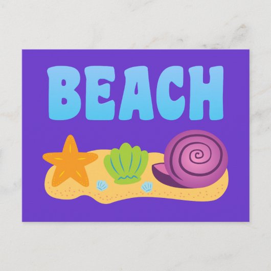 Beach Seashells Briefkaart (Voorkant)