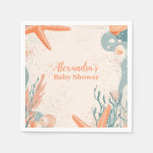 Beach Seashells Elegant Baby shower Servet (Voorkant)