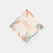 Beach Seashells Elegant Baby shower Servet (Hoek)