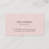 Beach Seashells Elegant Blush Pink Glitter Visitekaartje (Achterkant)