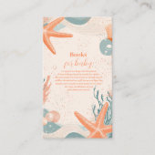 Beach Seashells Elegante Boeken voor Baby Informatiekaartje (Voorkant)
