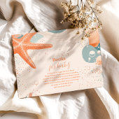 Beach Seashells Elegante Boeken voor Baby Informatiekaartje