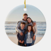 Beach Seashells First Kerstmis New Home Foto Keramisch Ornament (Achterkant)