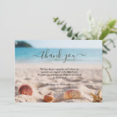 Beach Seashells Fotoviering van het leven Bedankkaart (Staand voorkant)