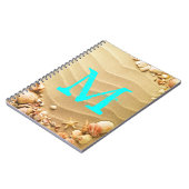 Beach Seashells Hawaii Monogram Initiaal Notitiebo Notitieboek (Linkerzijde)