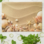Beach Seashells Hawaii Sand Kitchen Dish Towel Theedoek (Gevouwen)
