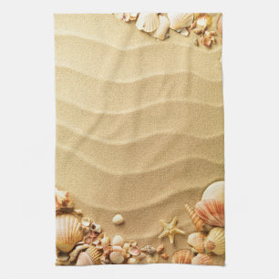 Beach Seashells Hawaii Sand Kitchen Dish Towel Theedoek
