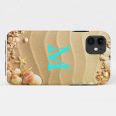 Beach Seashells Hawaii Sand Monogram IPHONE 5 Hoes (Achterkant (horizontaal))