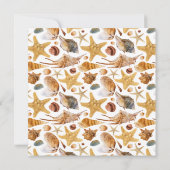 Beach Seashells Moving Announement Kaart (Achterkant)