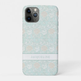 Beach Seashells Nautical Blue White Damask Patroon Case-Mate iPhone Case
