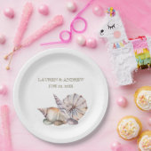 Beach Seashells | Nautical Tropical Wedding Papieren Bordje (Feest)